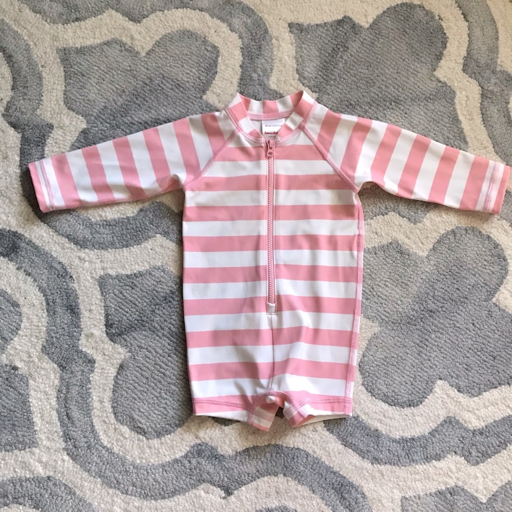 Hanna Andersson Swimsuit, Rash Guard 3-6 months